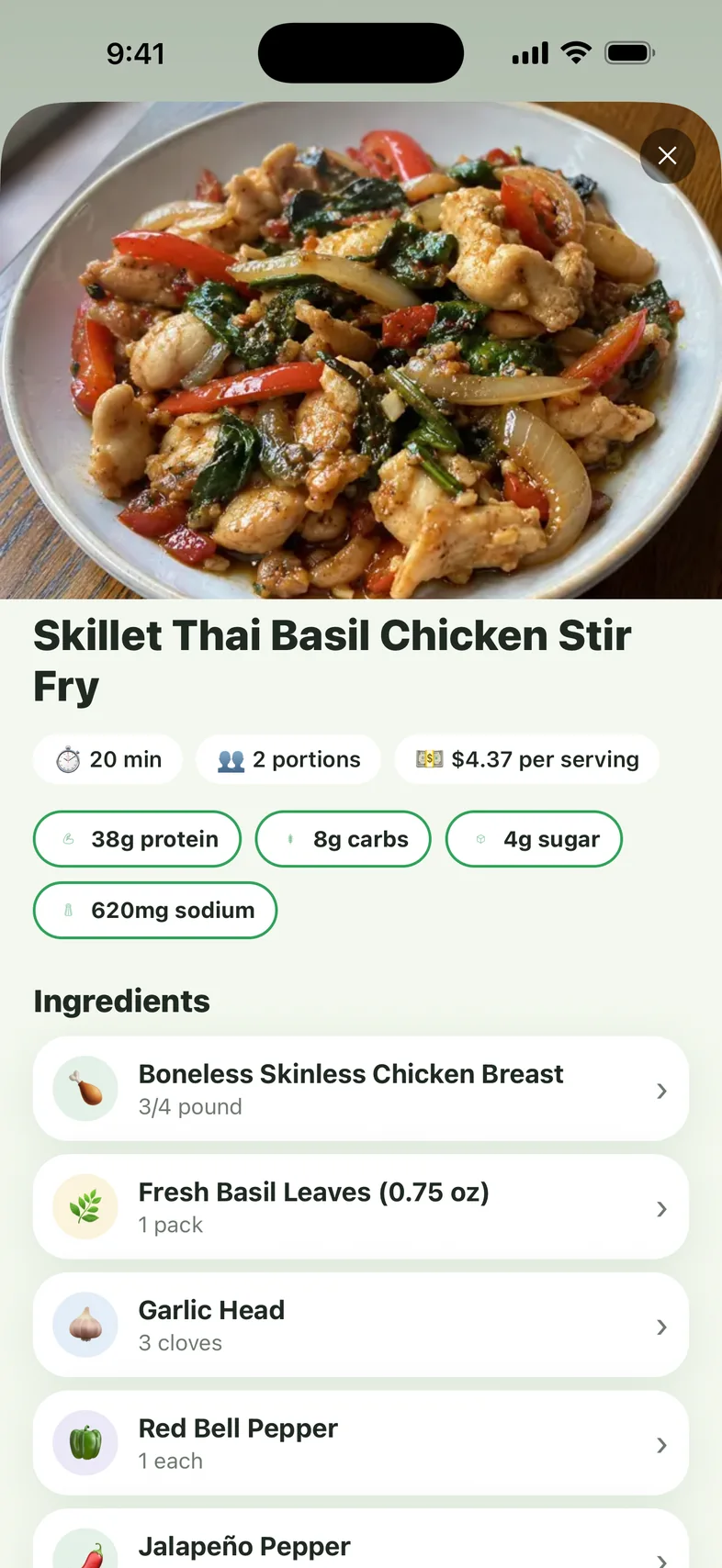 A Helthee recipe with carbs and nutrition per serving
